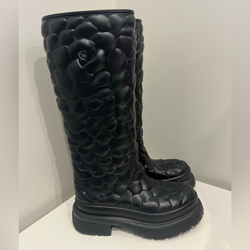 Valentino Garavani Atelier 03 Rose Edition Knee-High Platform Rain Boots